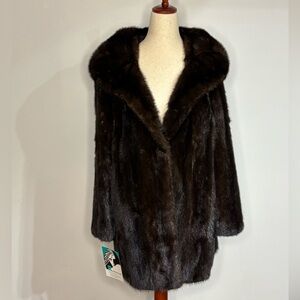 Luxurious Dark Brown Fur Coat